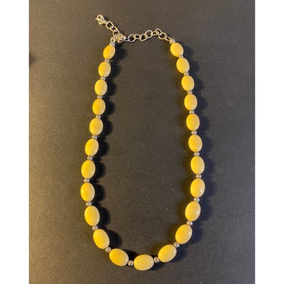 Sterling Silver Carolyn Pollack Yellow Jasper Beaded Necklace 18” - Picture 1 of 2